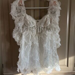 For Love & Lemons Tayla Lace Mini Dress Size L- sold out online